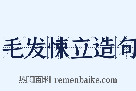 毛发悚立造句是什么意思的图片